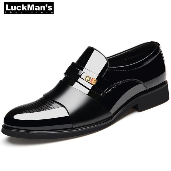 dress shoes luckman men's patent leather man wedding party pointed toe business office increase heel plus size 38-48, Black
dress shoes luckman men's patent leather man wedding party pointed toe business office increase heel plus size 38-48, Black