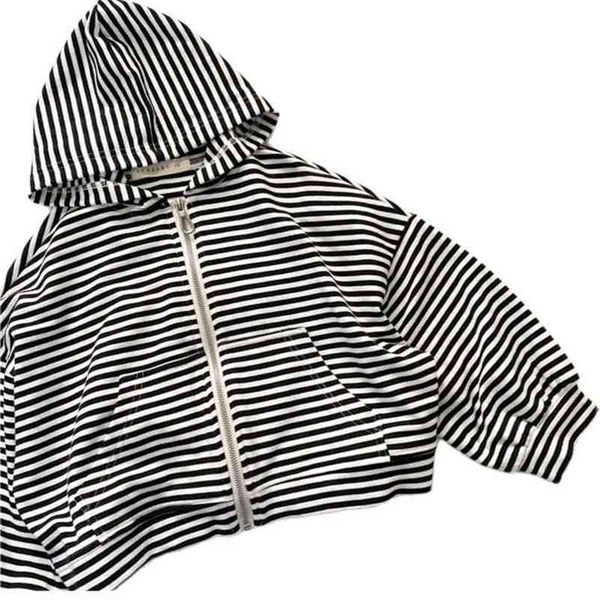 boys and girls hooded trend striped sweatshirt cardigan children's all-match jacket p4716 210622, Black
boys and girls hooded trend striped sweatshirt cardigan children's all-match jacket p4716 210622, Black