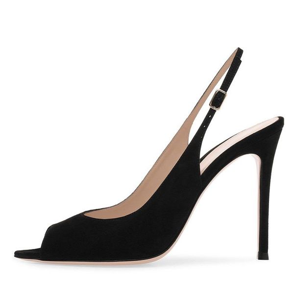sandals summer large size pointed toe stiletto fish mouth slingback single shoes suede party dress all-match fashionable women's, Black
sandals summer large size pointed toe stiletto fish mouth slingback single shoes suede party dress all-match fashionable women's, Black