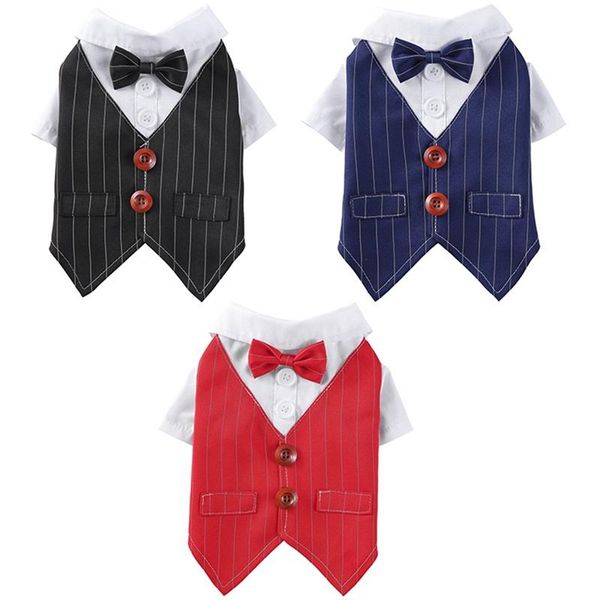 dog apparel gentleman stripes clothes wedding party suit formal shirts with bow for small medium dogs costume pet outfit
dog apparel gentleman stripes clothes wedding party suit formal shirts with bow for small medium dogs costume pet outfit