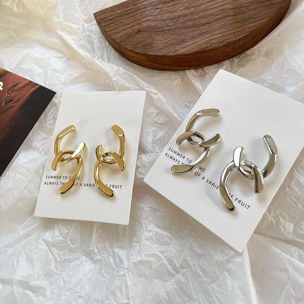 design x shape irregular gold silver color metal stud earrings chain link for women wedding party jewelry, Golden;silver
design x shape irregular gold silver color metal stud earrings chain link for women wedding party jewelry, Golden;silver