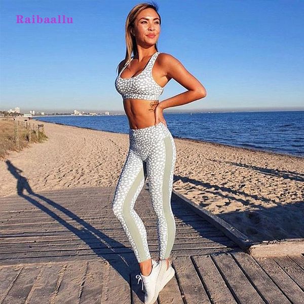 yoga outfits raibaallu women set polka dot sport suit leggings gym sports bra slim fitness running sportswear 2 pieces, White;red
yoga outfits raibaallu women set polka dot sport suit leggings gym sports bra slim fitness running sportswear 2 pieces, White;red