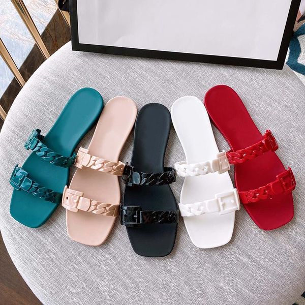 slippers 2021 jelly shoes candy color chain sandals and square toe outdoor beach non-slip rubber pvc, Black
slippers 2021 jelly shoes candy color chain sandals and square toe outdoor beach non-slip rubber pvc, Black