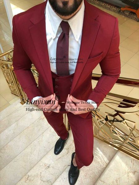 men's suits & blazers burgundy mens wedding peaked lapel groom tuxedos for groomsmen man prom party blazer 3 pieces set terno masculino, White;black
men's suits & blazers burgundy mens wedding peaked lapel groom tuxedos for groomsmen man prom party blazer 3 pieces set terno masculino, White;black