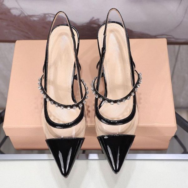 women's shoes sell transparent crystal sandals slip-on pointed toe pumps luxury brands high heels ladies dress party, Black
women's shoes sell transparent crystal sandals slip-on pointed toe pumps luxury brands high heels ladies dress party, Black