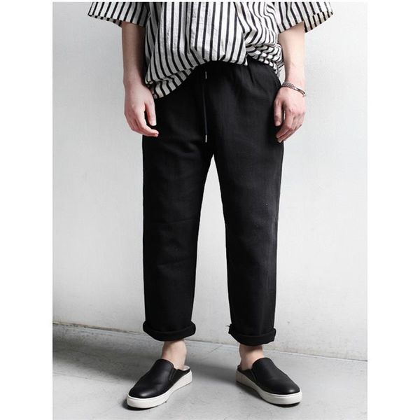 men's pants trousers fashion trend all-match pure color simple straight tube wide leg loose leisure nine minutes, Black
men's pants trousers fashion trend all-match pure color simple straight tube wide leg loose leisure nine minutes, Black