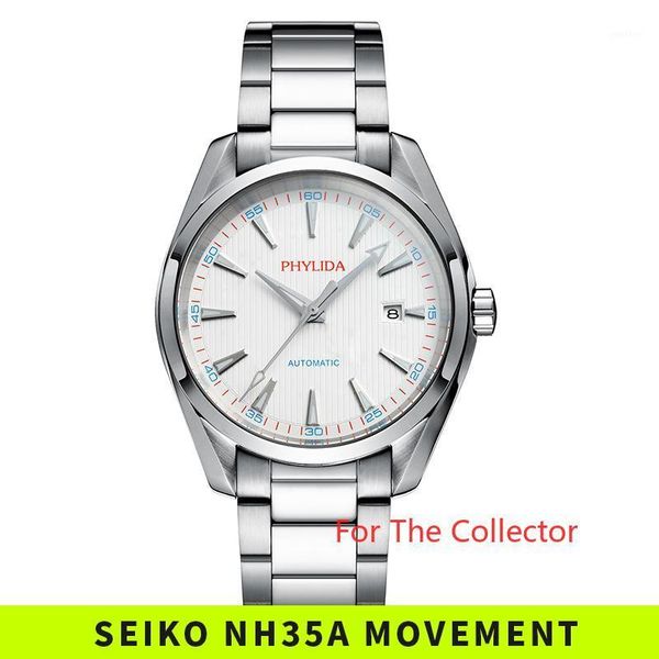 automatic watch white dial fashion luxury mechanical wristwatch solid ss sapphire crystal aquaterra style wristwatches, Slivery;brown
automatic watch white dial fashion luxury mechanical wristwatch solid ss sapphire crystal aquaterra style wristwatches, Slivery;brown