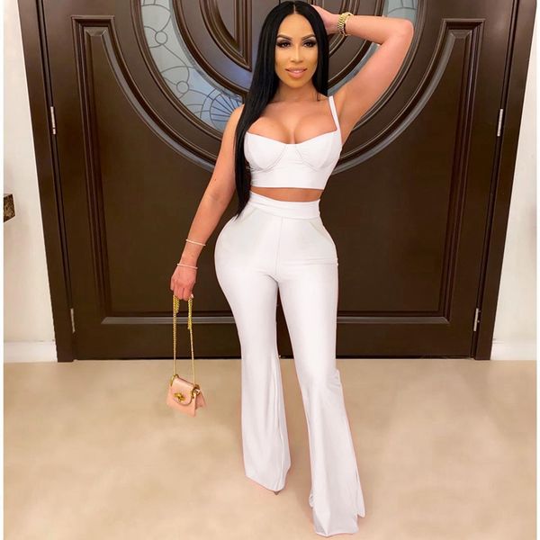 white two piece set and pants suit summer women set clothes long flare pants bodycon 2 piece matching set club outfits, Black;white
white two piece set and pants suit summer women set clothes long flare pants bodycon 2 piece matching set club outfits, Black;white