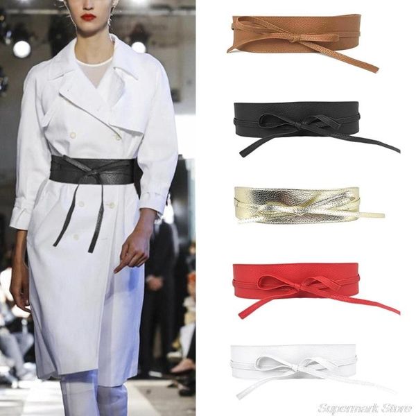 women soft faux leather solid color waist belt bow tie wide wrap around boho corset vintage elegant bodice waistbnd m19 21 belts, Black;brown
women soft faux leather solid color waist belt bow tie wide wrap around boho corset vintage elegant bodice waistbnd m19 21 belts, Black;brown