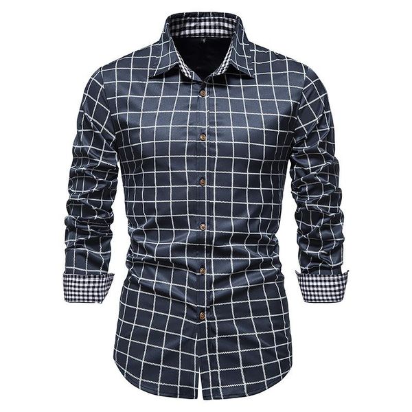 men's dress shirts men plaid shirt business casual fashion streetwear long sleeve button-up slim fit solid color, White;black
men's dress shirts men plaid shirt business casual fashion streetwear long sleeve button-up slim fit solid color, White;black