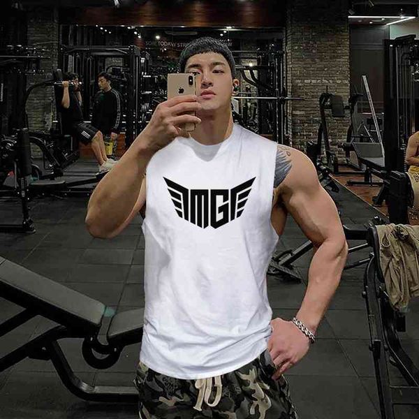 men summer new gym fitness cotton tank joggers sleeveless breathable male fashion casual tank bodybuilding clothes 210421, White;black
men summer new gym fitness cotton tank joggers sleeveless breathable male fashion casual tank bodybuilding clothes 210421, White;black