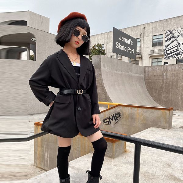 black girls blazer coats autumn childrens clothing long style blazers jacket with waistband teenager girls outerwear coats, Blue;gray
black girls blazer coats autumn childrens clothing long style blazers jacket with waistband teenager girls outerwear coats, Blue;gray