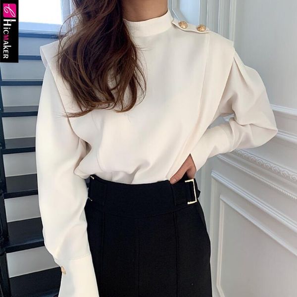 women long sleeve button down chic solid shirt women's blouses & shirts, White
women long sleeve button down chic solid shirt women's blouses & shirts, White