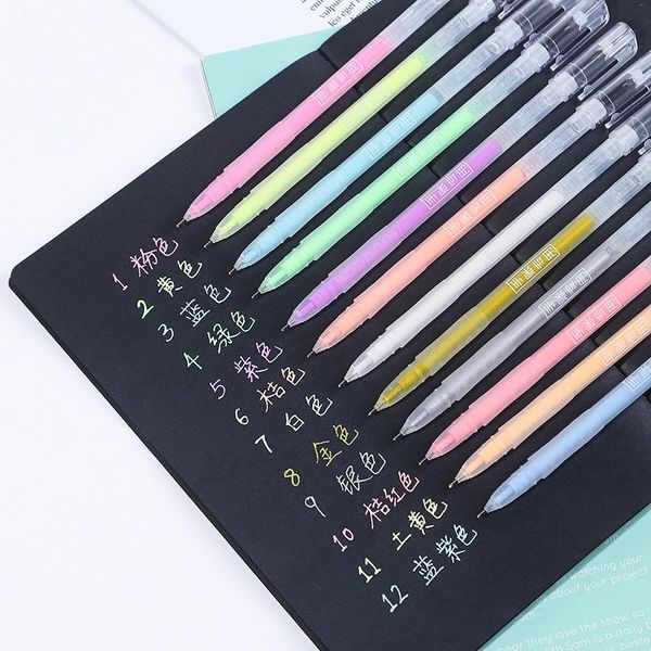 gel pens 12 colors highlighters pen set cute stationery for school diy pastel markers office supplies
gel pens 12 colors highlighters pen set cute stationery for school diy pastel markers office supplies