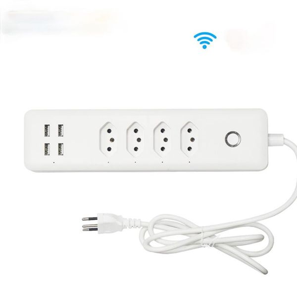 wifi smart power strip with 4 outlets 4usb ports ,1.4m extension cord voice works alexa, google home plugs
wifi smart power strip with 4 outlets 4usb ports ,1.4m extension cord voice works alexa, google home plugs