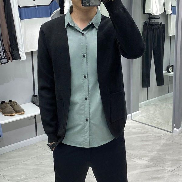 men's casual shirts korean style mens fashion short slim fake two blouse turn-down collar single breasted cardigan shirt, White;black
men's casual shirts korean style mens fashion short slim fake two blouse turn-down collar single breasted cardigan shirt, White;black
