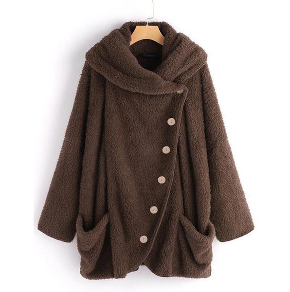 women's wool & blends elegant faux fur coat women autumn winter warm soft button-down turtleneck jacket female plush overcoat casual ou, Black
women's wool & blends elegant faux fur coat women autumn winter warm soft button-down turtleneck jacket female plush overcoat casual ou, Black
