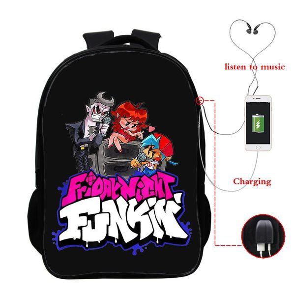 usb charging backpacks mochila friday night funkin cute back to school bookbag 16 inch waterproof teenager bags backpack
usb charging backpacks mochila friday night funkin cute back to school bookbag 16 inch waterproof teenager bags backpack