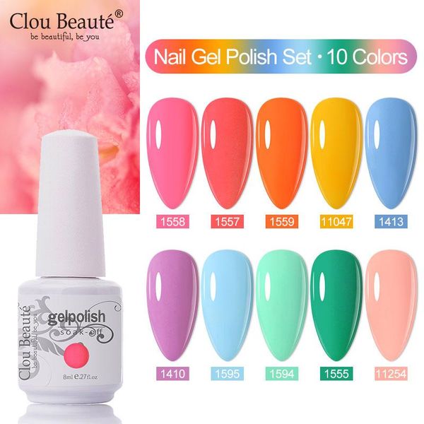 nail gel clou beaute 10pcs/lot polish set 8ml vernis semi permanent uv led varnish hybrid art long lasting glue, Red;pink
nail gel clou beaute 10pcs/lot polish set 8ml vernis semi permanent uv led varnish hybrid art long lasting glue, Red;pink