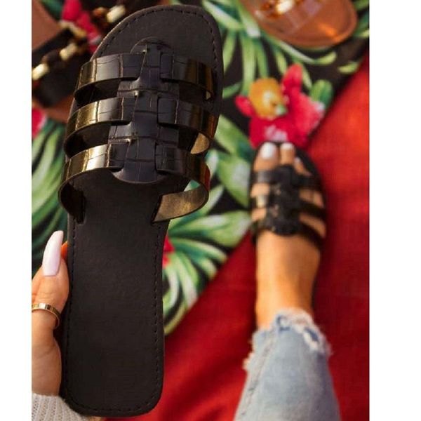 summer women slippers flat sandals hollow out black ladies slides beach flip flops open toe female roman shoes big size
summer women slippers flat sandals hollow out black ladies slides beach flip flops open toe female roman shoes big size