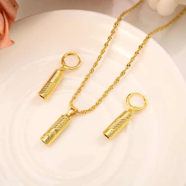 earrings & necklace gold earring set women party gift dubai pillar jewelry sets wedding bridal diy charms girls kid, Silver
earrings & necklace gold earring set women party gift dubai pillar jewelry sets wedding bridal diy charms girls kid, Silver