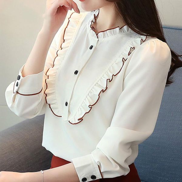 fashion women's stand collar long-sleeved chiffon blouse white shirt professional woman's blouses & shirts
fashion women's stand collar long-sleeved chiffon blouse white shirt professional woman's blouses & shirts