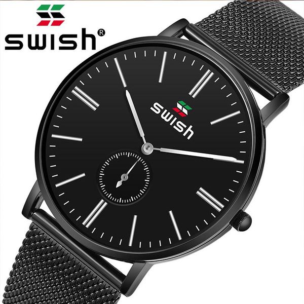 wristwatches swish 2021 black casual stainless steel mesh belt fashion quartz watch mens watches waterproof clock, Slivery;brown
wristwatches swish 2021 black casual stainless steel mesh belt fashion quartz watch mens watches waterproof clock, Slivery;brown