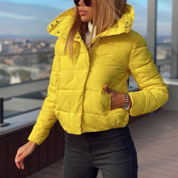 women's down & parkas floy fashion casual simple stand collar women elegant solid pockets coats long sleeve short cotton jackets ladies, Black
women's down & parkas floy fashion casual simple stand collar women elegant solid pockets coats long sleeve short cotton jackets ladies, Black