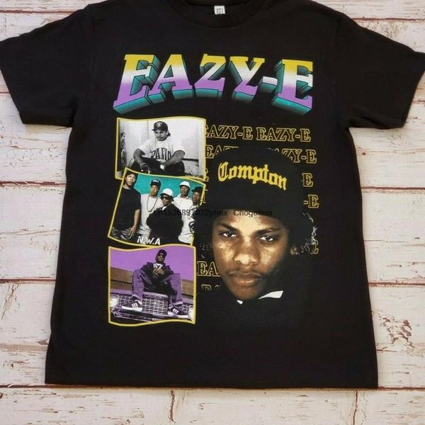 men's t-shirts eazy e compton t shirt, White;black
men's t-shirts eazy e compton t shirt, White;black