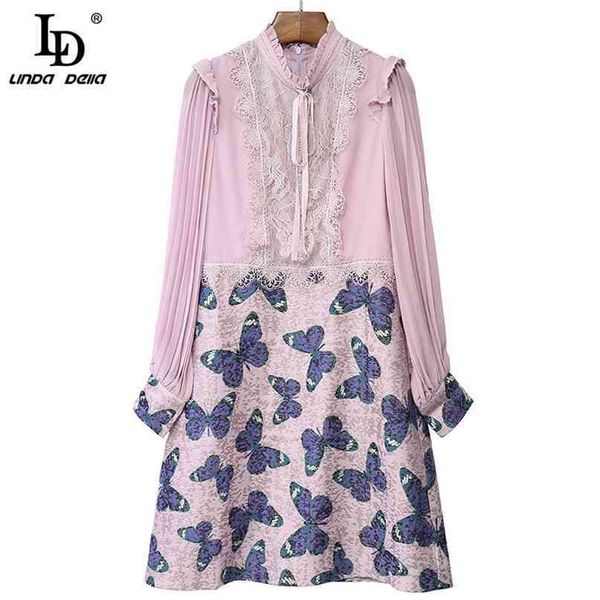 fashion designer summer mini dress women elegant pleated long sleeves lace splice 210522, Black;gray
fashion designer summer mini dress women elegant pleated long sleeves lace splice 210522, Black;gray
