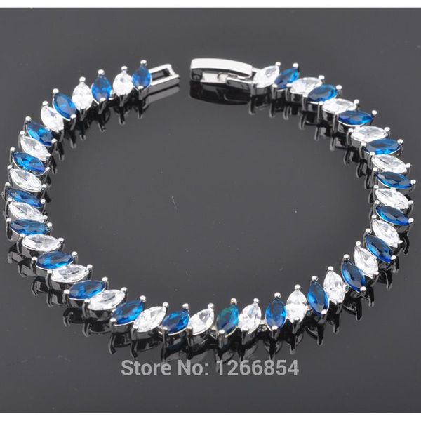 link, chain crystal bridal jewelry bracelet for women blue cubic zirconia silver color wedding jewellery 2021 7 inch r01295, Black
link, chain crystal bridal jewelry bracelet for women blue cubic zirconia silver color wedding jewellery 2021 7 inch r01295, Black