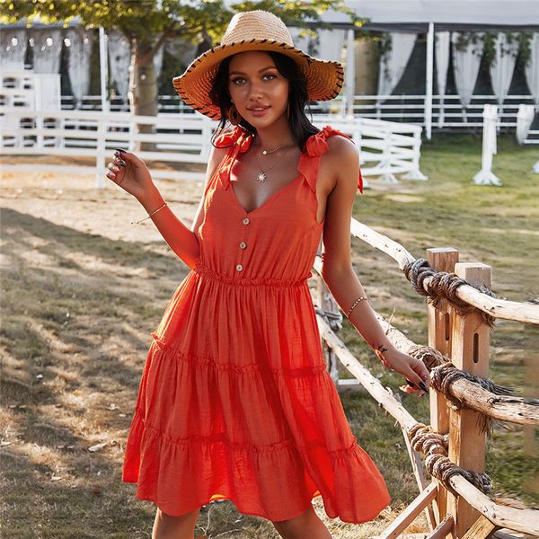 dresses spring spaghetti strap casual sleeveless high waist button for women solid color summer j4tk, Black;gray
dresses spring spaghetti strap casual sleeveless high waist button for women solid color summer j4tk, Black;gray