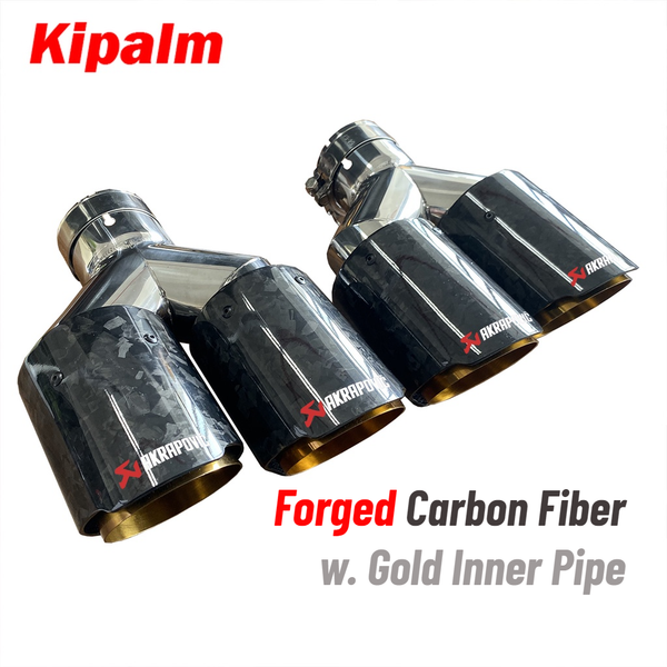 kipalm dual forging carbon fiber exhaust pipe muffler tip with golden chrome stainless steel inner pipe
kipalm dual forging carbon fiber exhaust pipe muffler tip with golden chrome stainless steel inner pipe