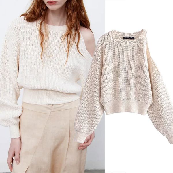 women's sweaters za autumn women's fashions short knitting vintage sweater chic shoulder strapless ess female clothing b9up, White;black
women's sweaters za autumn women's fashions short knitting vintage sweater chic shoulder strapless ess female clothing b9up, White;black