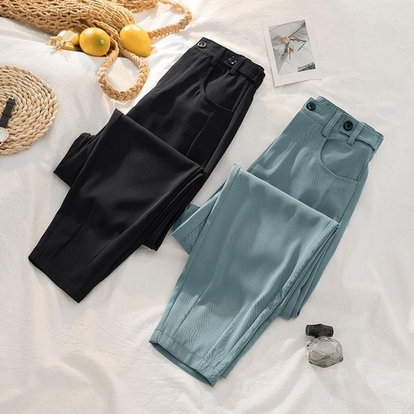 women's pants & capris elegant wide-leg suit women high elastic waist loose harem straight casual plus size clothing 2021 autumn, Black;white
women's pants & capris elegant wide-leg suit women high elastic waist loose harem straight casual plus size clothing 2021 autumn, Black;white