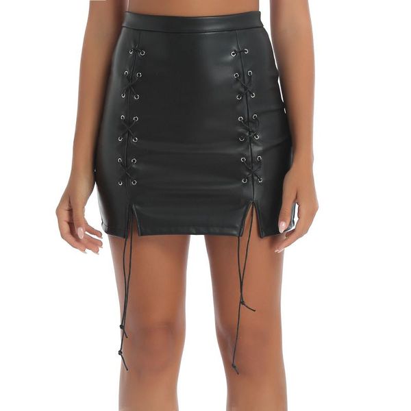 leather bodycon skirt women clubwear black high waist side split lace-up bandage miniskirt ladies skinny pencil skirts 
leather bodycon skirt women clubwear black high waist side split lace-up bandage miniskirt ladies skinny pencil skirts