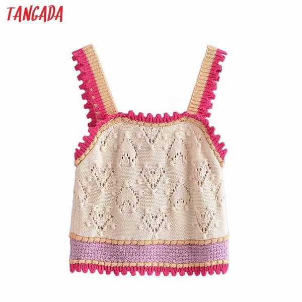 tangada women floral embroidery cropped tanks sleeveless backless female hollow out knit 3h539 210609, White
tangada women floral embroidery cropped tanks sleeveless backless female hollow out knit 3h539 210609, White