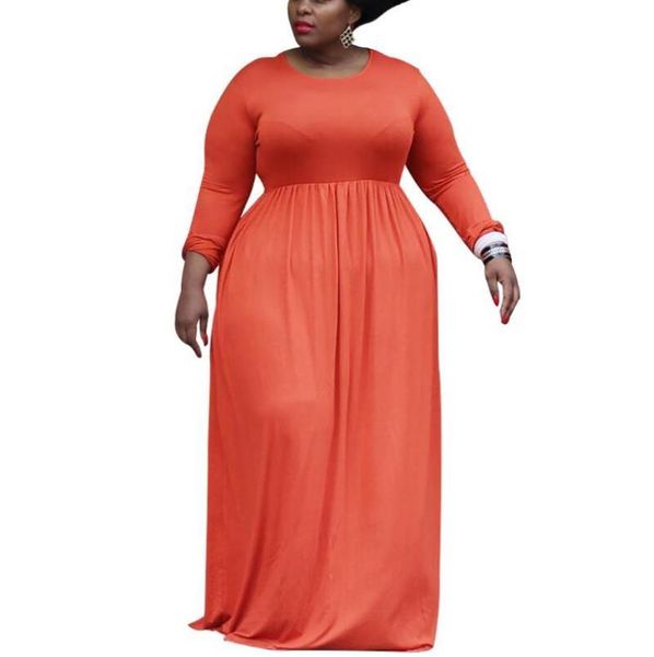 casual dresses large size pleated o neck solid color dress women long sleeve maxi, Black;gray
casual dresses large size pleated o neck solid color dress women long sleeve maxi, Black;gray