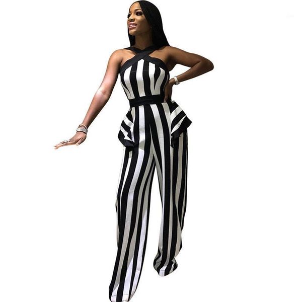 black white striped wide leg jumpsuit women sleeveless halter off shoulder romper elegant office formal overalls women's jumpsuits & ro
black white striped wide leg jumpsuit women sleeveless halter off shoulder romper elegant office formal overalls women's jumpsuits & ro