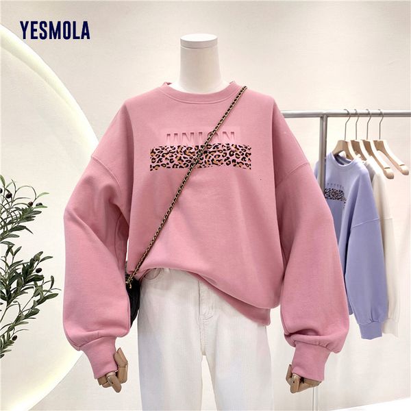 women hoodie yesmola hoodies leopard print 3d letter union sweatshirt loose korean autumn casual streetwear winter pullovers outwear, Black
women hoodie yesmola hoodies leopard print 3d letter union sweatshirt loose korean autumn casual streetwear winter pullovers outwear, Black