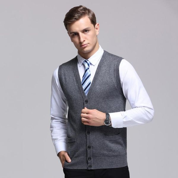 men's vests vest 2021 wool knitted cardigan sweater fashion business gentleman style sleeveless, Black;white
men's vests vest 2021 wool knitted cardigan sweater fashion business gentleman style sleeveless, Black;white