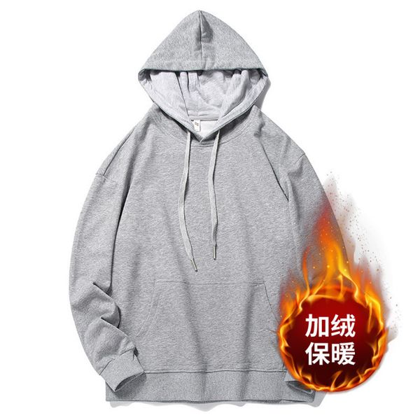 plush thickened autumn and winter quality pullover fashion loose warm cotton coat men's hoodie, Black
plush thickened autumn and winter quality pullover fashion loose warm cotton coat men's hoodie, Black