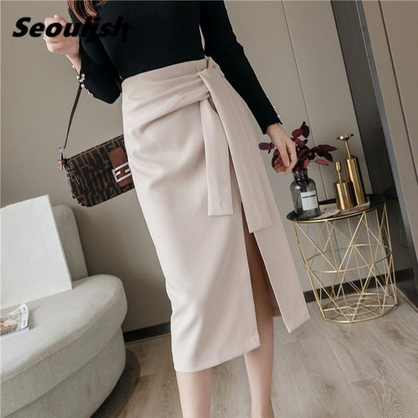 skirts seoulish spring 2021 women elegant sheath wrap front split korean ol style high waist chic work wear drawing, Black
skirts seoulish spring 2021 women elegant sheath wrap front split korean ol style high waist chic work wear drawing, Black