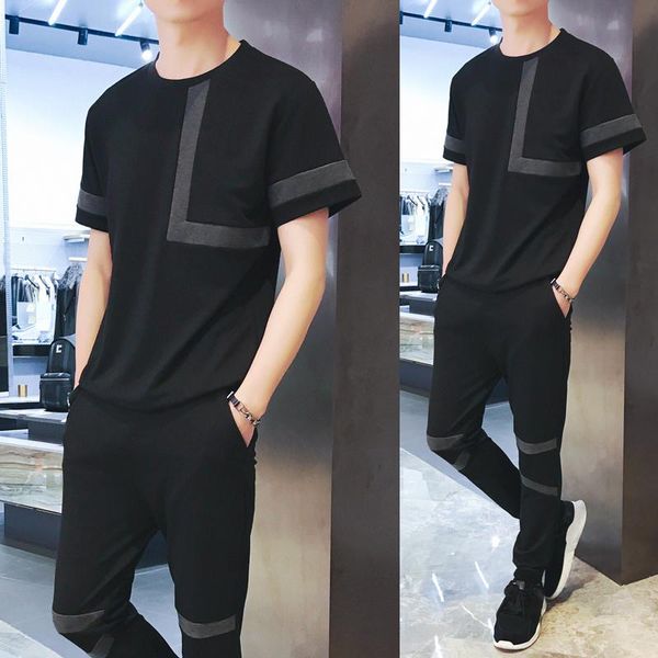 men's tracksuits 2021 summer sports casual trousers short sleeve t-shirt suit men fashion large size loose two pieces, Gray
men's tracksuits 2021 summer sports casual trousers short sleeve t-shirt suit men fashion large size loose two pieces, Gray