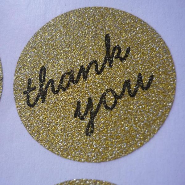 gift wrap light gold glitter wedding thank you sticker with customized texts or logo
gift wrap light gold glitter wedding thank you sticker with customized texts or logo