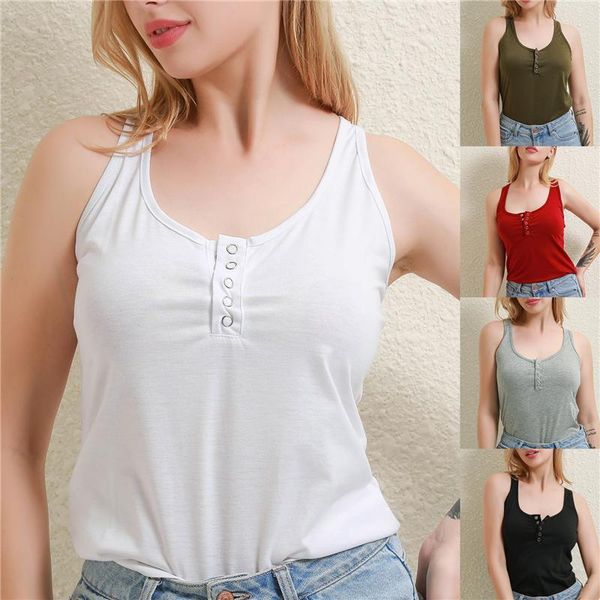 women's tanks & camis strap camisole womens female single-breasted tank summer clothes contrast color skinny vest streetwear, White
women's tanks & camis strap camisole womens female single-breasted tank summer clothes contrast color skinny vest streetwear, White