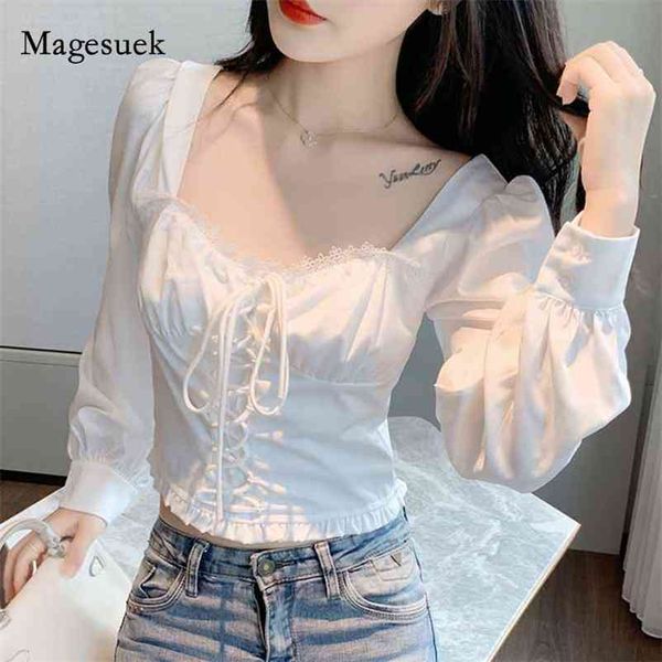 autumn vintage style lace tie long sleeve women's blouse slim pleated square collar solid shirt blusas mujer 10846 210518, White
autumn vintage style lace tie long sleeve women's blouse slim pleated square collar solid shirt blusas mujer 10846 210518, White