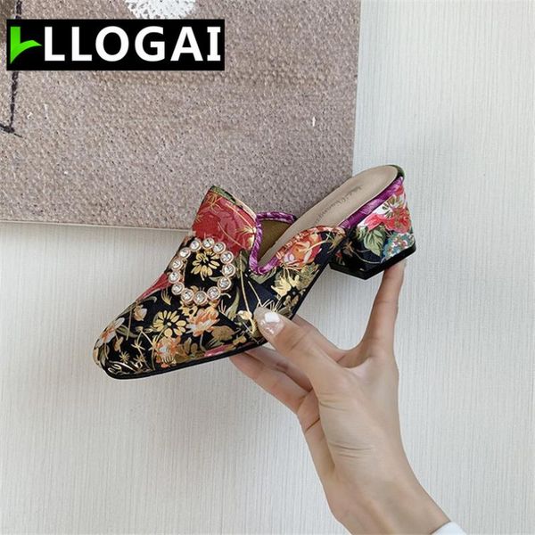 retro square heel women slippers flower embroider summer shoes fashion thick sole slides comfortable girls, Black
retro square heel women slippers flower embroider summer shoes fashion thick sole slides comfortable girls, Black