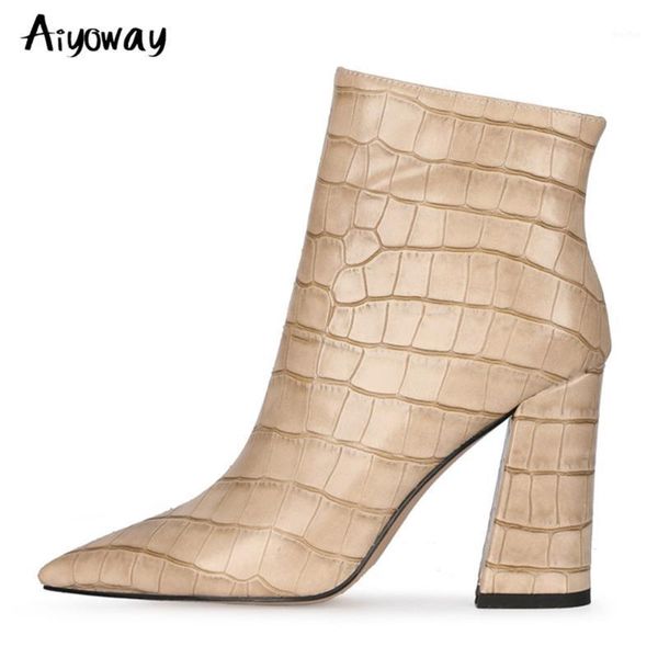 boots aiyoway style pu leather women winter pointed toe ankle squre high heels zipper pumps shoes big size 34-451, Black
boots aiyoway style pu leather women winter pointed toe ankle squre high heels zipper pumps shoes big size 34-451, Black