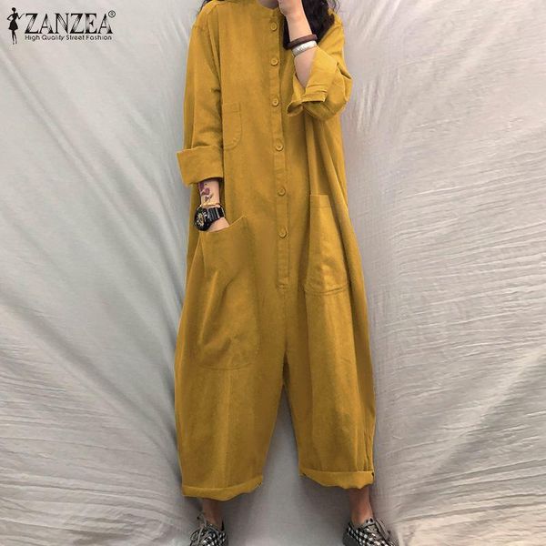 women jumpsuit 2021 female oversized romper zanzea autumn loose pockets overalls plus size 5xlcasual solid stand collar bottom women's, Black;white
women jumpsuit 2021 female oversized romper zanzea autumn loose pockets overalls plus size 5xlcasual solid stand collar bottom women's, Black;white